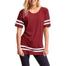Casual Striped Baggy Short Sleeve Shirt - Superior Urban