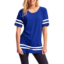 Casual Striped Baggy Short Sleeve Shirt - Superior Urban