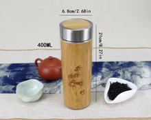 400ml Stainless Steel Thermos Bottle - Bamboo - Superior Urban