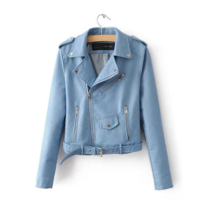 PU Leather Jacket with Zipper - Superior Urban