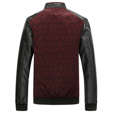 PU Leather & Paisley Slim Fit Jacket - Superior Urban