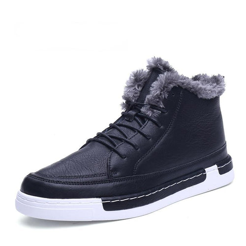 Warm Men's Leather Ankle Boots - Winter Edition - Superior Urban