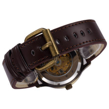 Men's Steampunk Bronze Self-Winding Leather Wrist Watch - Superior Urban
