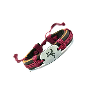 Genuine Leather Peace Turtles Charm Bracelet - Superior Urban