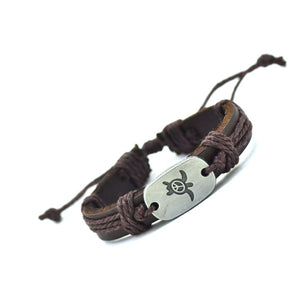 Genuine Leather Peace Turtles Charm Bracelet - Superior Urban