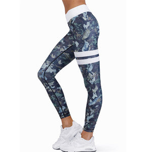 High Waist Camo Sports Gym Leggings - Superior Urban