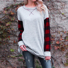 Plaid Patchwork Loose Long Sleeve Shirt - Superior Urban