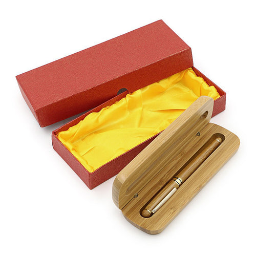 Natural Bamboo Fountain Pen with Converter and Case (Red Packed) - Superior Urban