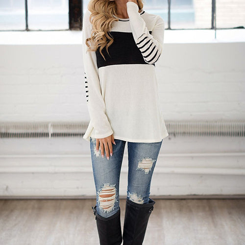 Block Stripe Casual Long Sleeve Shirt - Superior Urban