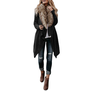 Long Sleeve Warm Fur Cardigan - Superior Urban