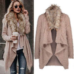 Long Sleeve Warm Fur Cardigan - Superior Urban