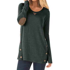 Long Sleeve Button Loose Pullover - Superior Urban