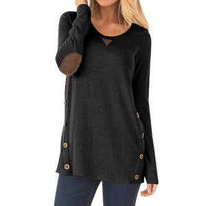 Long Sleeve Button Loose Pullover - Superior Urban