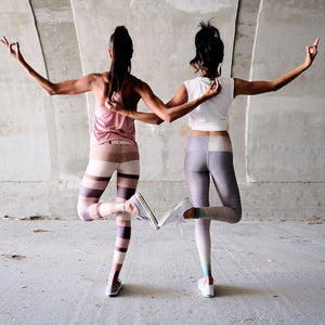 High Waist Yoga Striped Fitness Leggings - Superior Urban