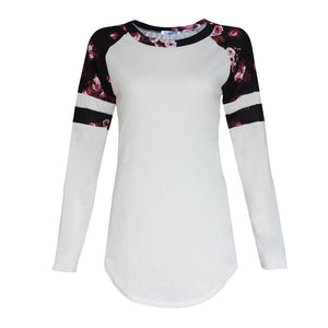 Long Sleeve Floral Splice Shirt - Superior Urban
