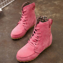 Flat Ankle Suede Lace-up Boots - Superior Urban