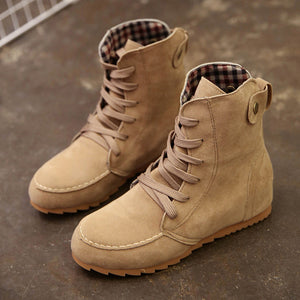 Flat Ankle Suede Lace-up Boots - Superior Urban