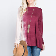 Two Colour Tie Dye Long Sleeve Blouse - Superior Urban