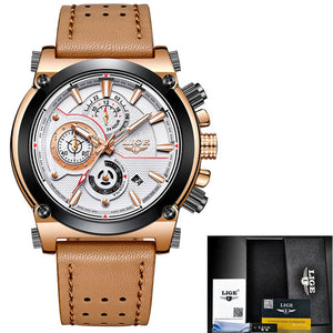 Stylish Waterproof Leather Sports Watch - Superior Urban