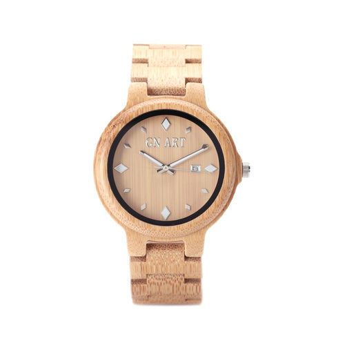 Novelty Natural Bamboo Watch Minimalist Genuine Men Watches Handmade Fashion Wristwatch Casual Quartz Watch with Bracelet Clasp - Superior Urban