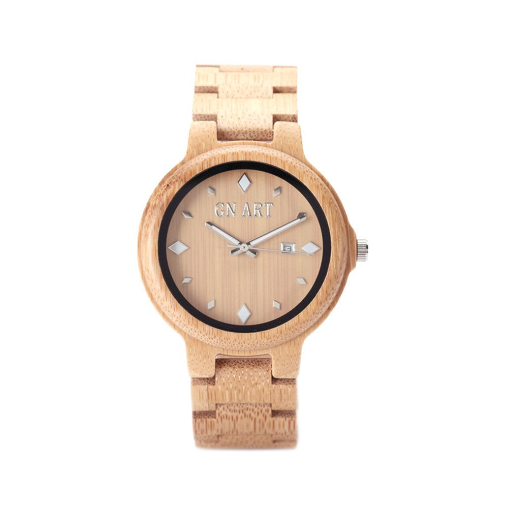Novelty Natural Bamboo Watch Minimalist Genuine Men Watches Handmade Fashion Wristwatch Casual Quartz Watch with Bracelet Clasp - Superior Urban