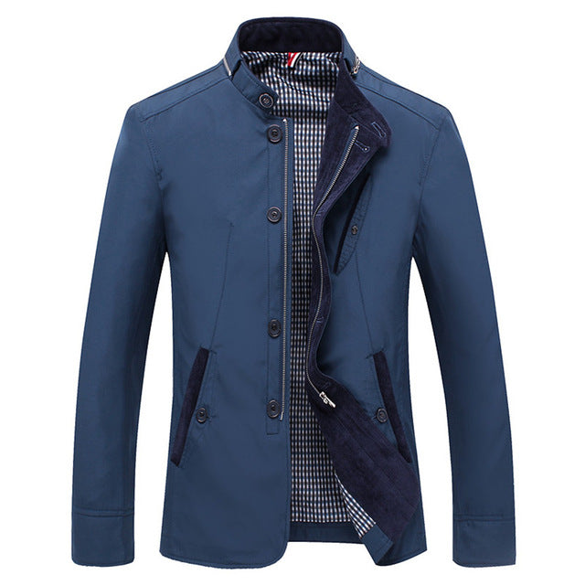 Slim Fit Polyester Windbreaker Casual Jacket - Superior Urban