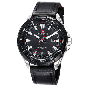 NAVIFORCE Waterproof Military Sports Leather Quartz Watch - Superior Urban