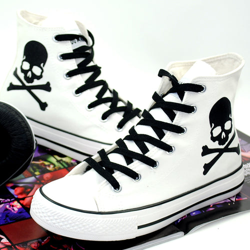 Ankle Height Canvas Shoes with Print - Superior Urban