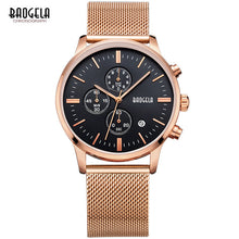 Baogela Men's Chronograph Stainless Steel Mesh Strap Quartz Wrist Watch - Superior Urban