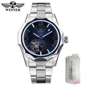 Winner Blue Ocean Transparent Design Men's Luxury Automatic Mechanical Watch - Superior Urban