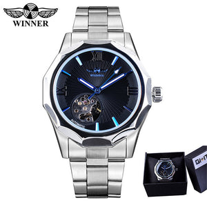 Winner Blue Ocean Transparent Design Men's Luxury Automatic Mechanical Watch - Superior Urban