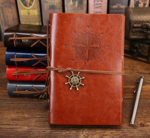 Vintage Sailors Anchor PU Leather Journal - Optional Replacement Paper - Superior Urban