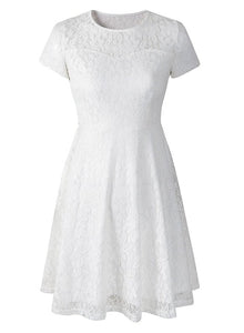 Elegant Floral Lace Dress - Superior Urban