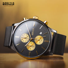Baogela Men's Chronograph Stainless Steel Mesh Strap Quartz Wrist Watch - Superior Urban
