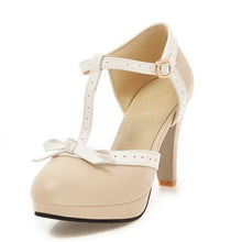 Round Toe High Heels with Bow - 8cm Heels - Superior Urban
