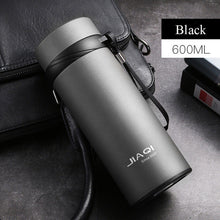 JIAQI 600ml Stainless Steel Thermal Vacuum Flask - With Tea Infuser - Superior Urban