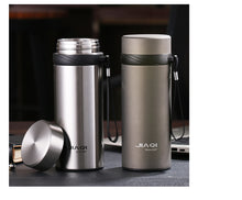 JIAQI 600ml Stainless Steel Thermal Vacuum Flask - With Tea Infuser - Superior Urban