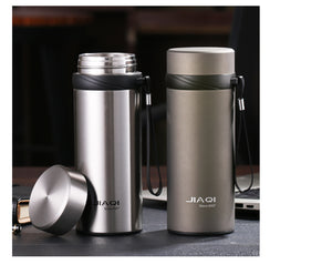 JIAQI 600ml Stainless Steel Thermal Vacuum Flask - With Tea Infuser - Superior Urban