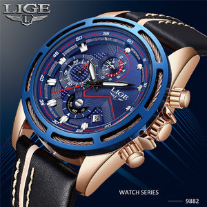 LIGE Luxury Waterproof Chronograph Sports Watch - Superior Urban