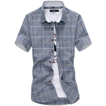 Short-sleeve Plaid Collar Shirt - Superior Urban