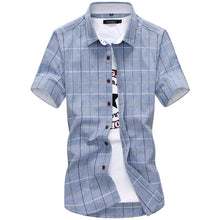 Short-sleeve Plaid Collar Shirt - Superior Urban