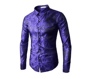 Paisley Long Sleeve Dress Shirt - Superior Urban